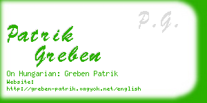 patrik greben business card